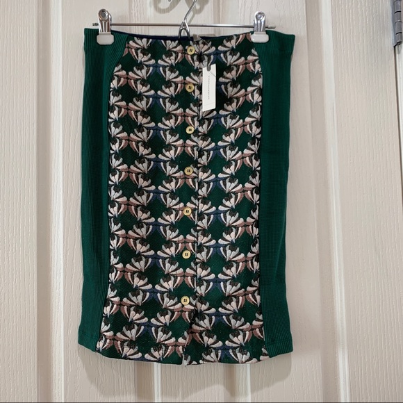 Anthropologie Devlin Buttondown Pencil Skirt New - Picture 4 of 7